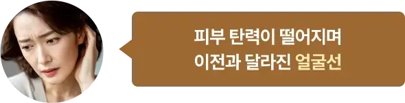 피부 탄력이 떨어지며 예전과 달라진 얼굴선